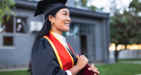 student graduating college